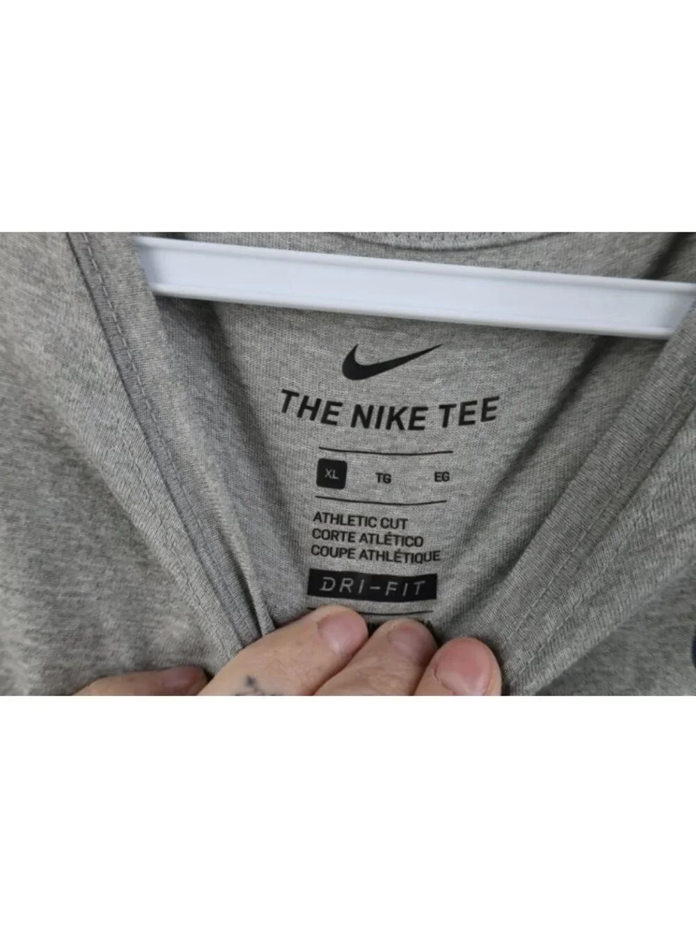 Nike Womens XL Athletic Cut University of Michigan Short Sleeve T-Shirt Gray